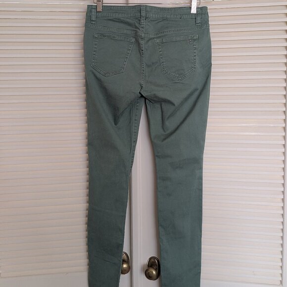 Joe's Jeans Rocker Skinny Mid-Rise Eucalyptus Green Zip Pockets Size 29 EUC - Picture 8 of 9